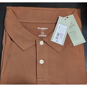 Goodfellow & Co Men's The Every Wear Polo Short Sleeve Shirt BROWN Size 4XL NEW